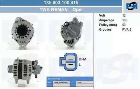 PSH 135.603.100.415 - Alternateur droxauto.com