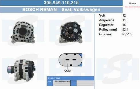 PSH 305.949.110.215 - Alternateur droxauto.com