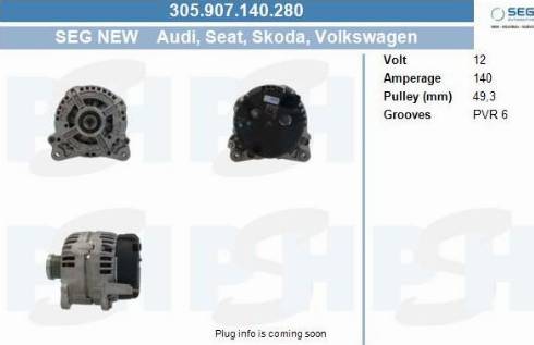 PSH 305.907.140.280 - Alternateur droxauto.com