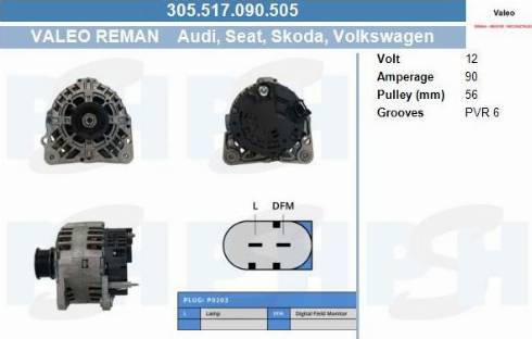PSH 305.517.090.505 - Alternateur droxauto.com