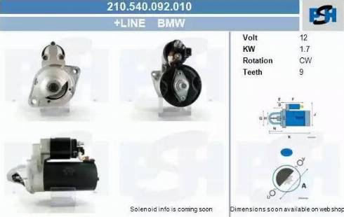 PSH 210.540.092.010 - Démarreur droxauto.com