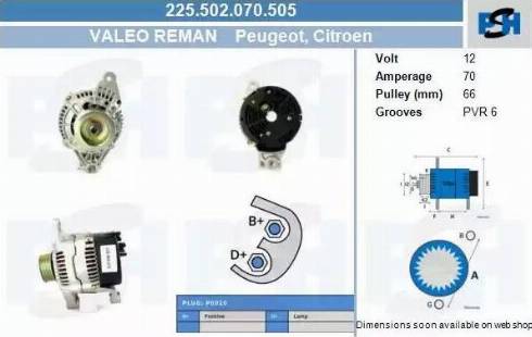 PSH 225.502.070.505 - Alternateur droxauto.com