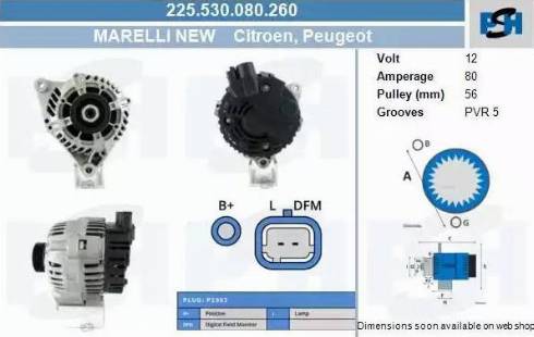 PSH 225.530.080.260 - Alternateur droxauto.com
