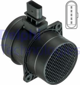 Delphi AF10407-11B1 - Débitmètre de masse d'air droxauto.com