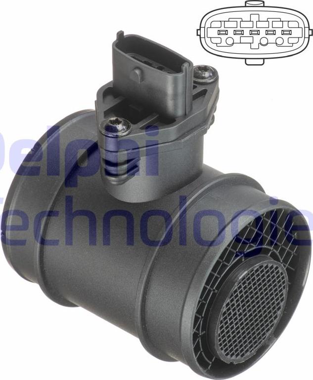 Delphi AF10621-12B1 - Débitmètre de masse d'air droxauto.com