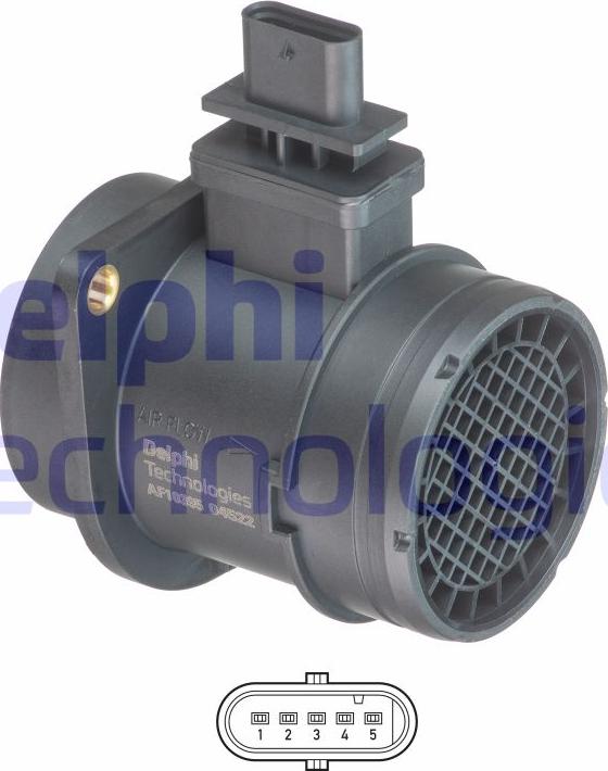 Delphi AF10395-12B1 - Débitmètre de masse d'air droxauto.com