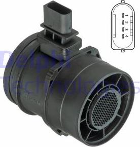 Delphi AF10396-18B1 - Débitmètre de masse d'air droxauto.com