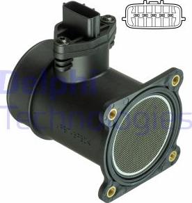 Delphi AF10371-12B1 - Débitmètre de masse d'air droxauto.com