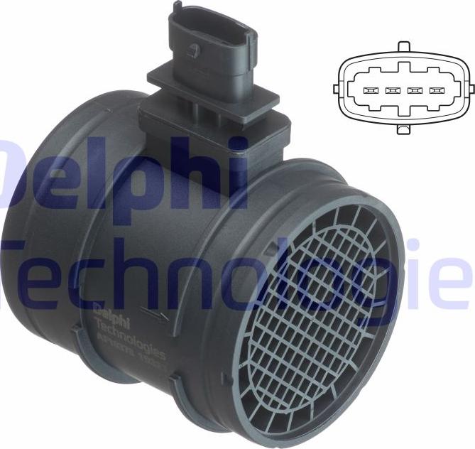 Delphi AF10378-12B1 - Débitmètre de masse d'air droxauto.com