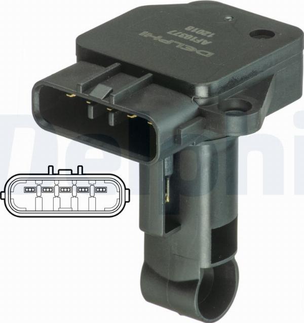 Delphi AF10377-17B1 - Débitmètre de masse d'air droxauto.com