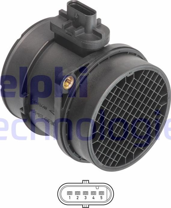 Delphi AF10770-12B1 - Débitmètre de masse d'air droxauto.com