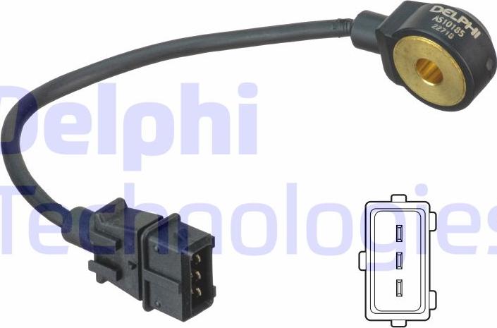 Delphi AS10185 - Capteur de cognement droxauto.com