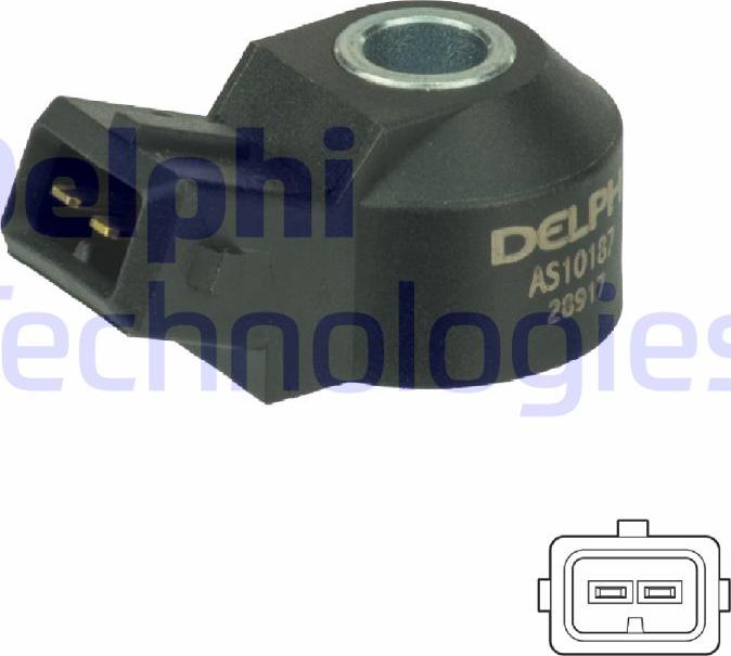 Delphi AS10187 - Capteur de cognement droxauto.com