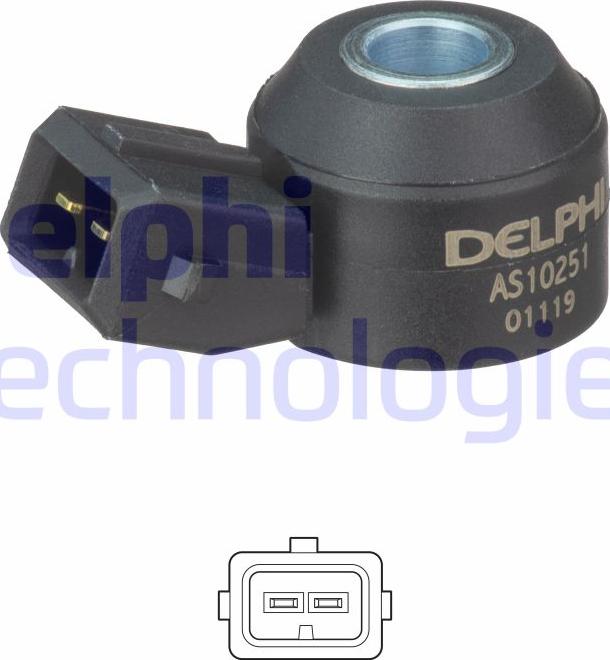 Delphi AS10251 - Capteur de cognement droxauto.com