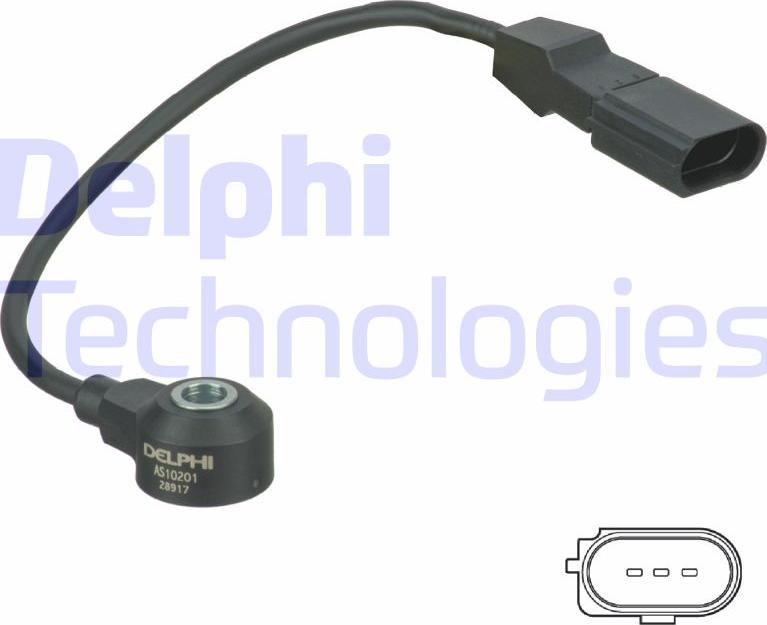 Delphi AS10201 - Capteur de cognement droxauto.com