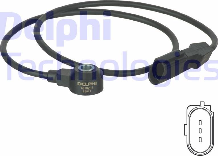 Delphi AS10207 - Capteur de cognement droxauto.com