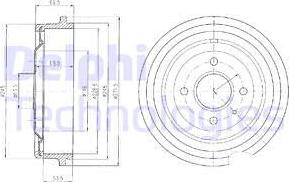 Delphi BF52 - Tambour de frein droxauto.com