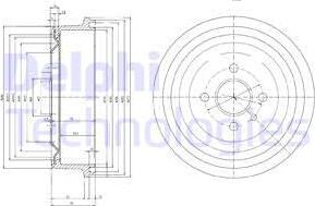 Delphi BF103 - Tambour de frein droxauto.com
