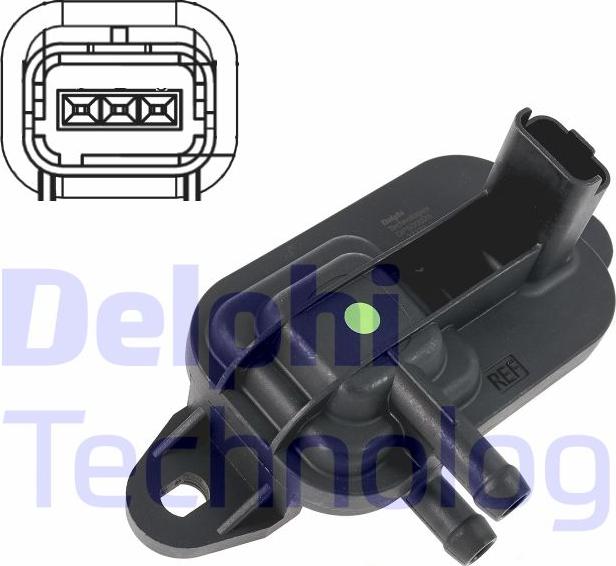 Delphi DPS00025-12B1 - Capteur, pression des gaz échappement droxauto.com