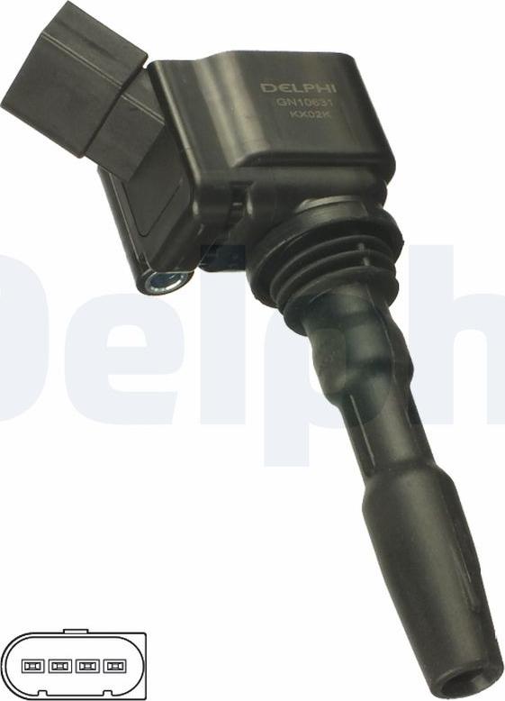 Delphi GN10631-15B1 - Bobine d'allumage droxauto.com