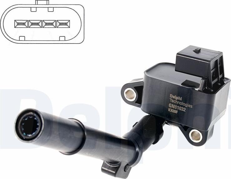 Delphi GN11032-19B1 - Bobine d'allumage droxauto.com