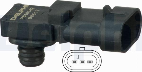 Delphi PS10142-15B1 - Capteur, pression de suralimentation droxauto.com