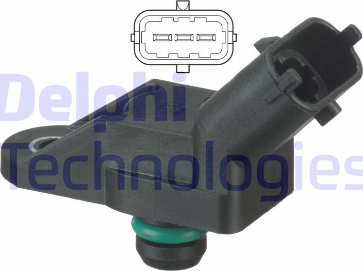 Delphi PS10172 - Capteur, pression du tuyau d'admission droxauto.com