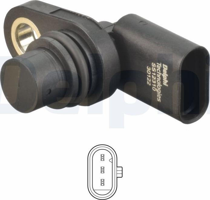 Delphi SS12310-11B1 - Capteur, position d'arbre à cames droxauto.com