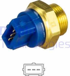 Delphi TS10486 - Interrupteur de température, ventilateur de radiateur droxauto.com