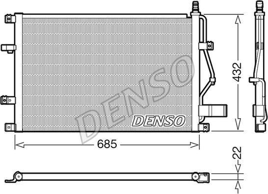 Denso DCN33013 - Condensateur, climatisation droxauto.com
