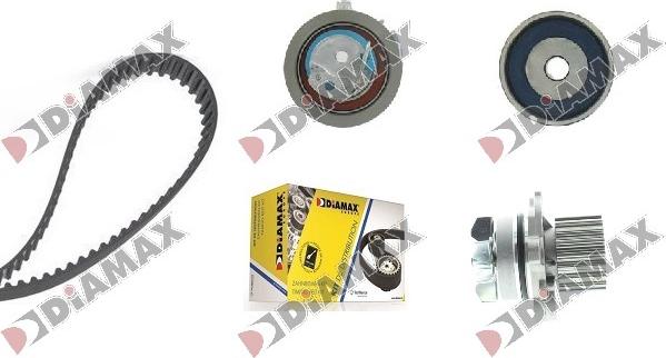 Diamax A6084WP - Pompe à eau + kit de courroie de distribution droxauto.com