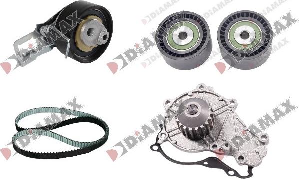 Diamax A6072WP - Pompe à eau + kit de courroie de distribution droxauto.com