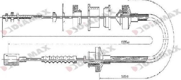 Diamax T8019 - Tirette à câble, commande d'embrayage droxauto.com