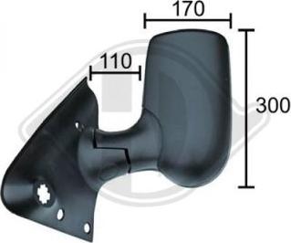 Diederichs 1454024 - Rétroviseur extérieur droxauto.com