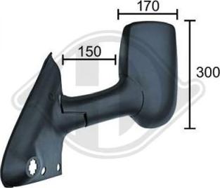 Diederichs 1455224 - Rétroviseur extérieur droxauto.com