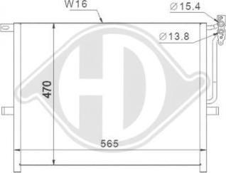 Diederichs DCC1053 - Condensateur, climatisation droxauto.com