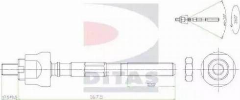 Ditas A2-5543 - Rotule de direction intérieure, barre de connexion droxauto.com