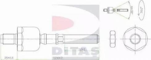 Ditas A2-5661 - Rotule de direction intérieure, barre de connexion droxauto.com