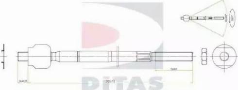 Ditas A2-5608 - Rotule de direction intérieure, barre de connexion droxauto.com