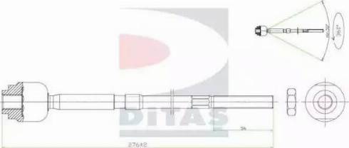 Ditas A2-5628 - Rotule de direction intérieure, barre de connexion droxauto.com