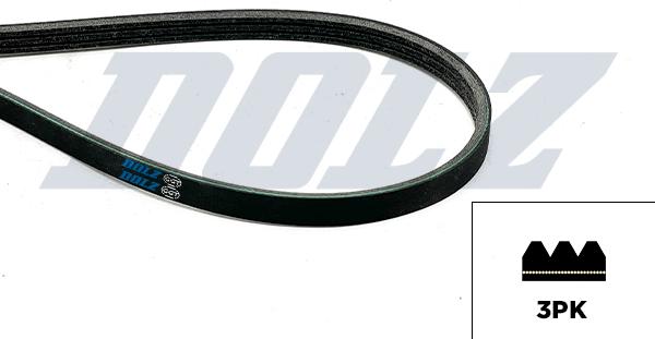 DOLZ 05KD3PK798E - Courroie trapézoïdale à nervures droxauto.com