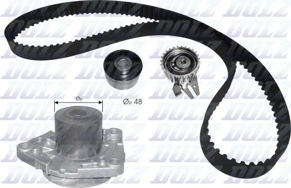 DOLZ KD109 - Pompe à eau + kit de courroie de distribution droxauto.com