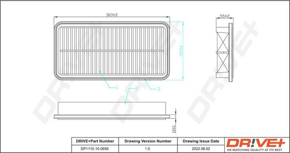 Dr!ve+ DP1110.10.0656 - Filtre à air droxauto.com