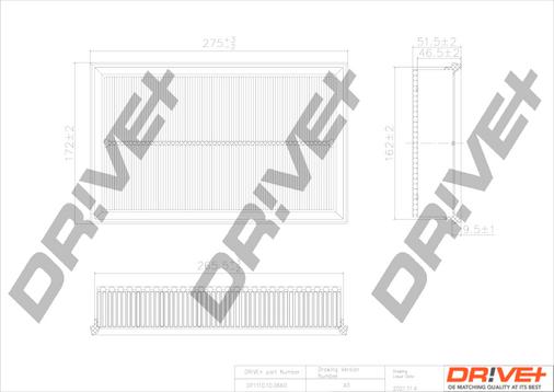 Dr!ve+ DP1110.10.0660 - Filtre à air droxauto.com