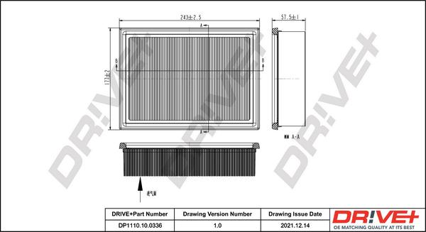 Dr!ve+ DP1110.10.0336 - Filtre à air droxauto.com