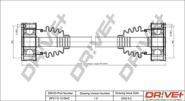 Dr!ve+ DP2110.10.0942 - Arbre de transmission droxauto.com