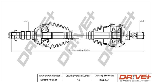 Dr!ve+ DP2110.10.0534 - Arbre de transmission droxauto.com