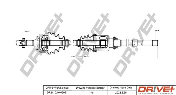 Dr!ve+ DP2110.10.0606 - Arbre de transmission droxauto.com