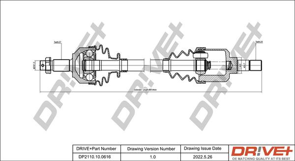 Dr!ve+ DP2110.10.0616 - Arbre de transmission droxauto.com