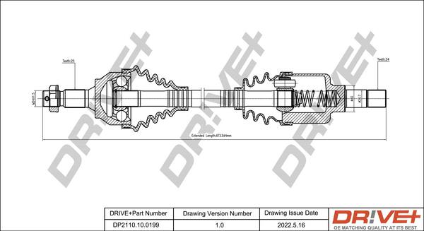 Dr!ve+ DP2110.10.0199 - Arbre de transmission droxauto.com